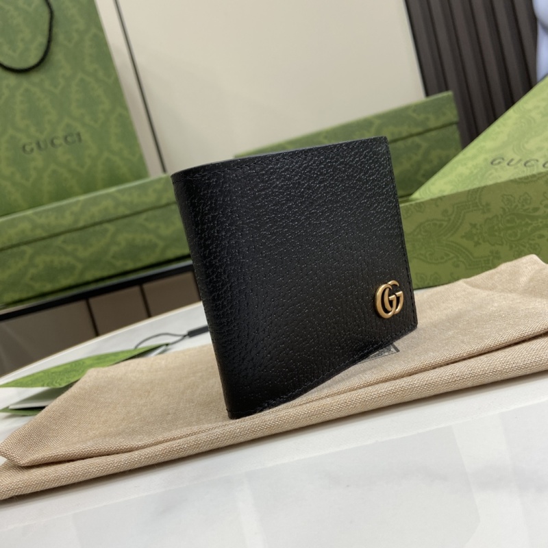 Черный кошелёк Gucci с логотипом GG
