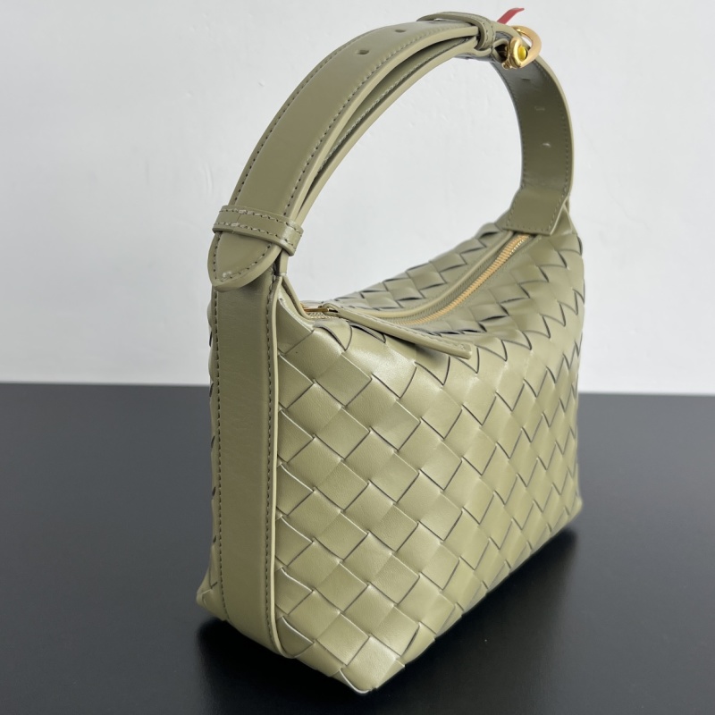 Сумка Wallace intrecciato из кожи с золотым змеевым замком Bottega Veneta