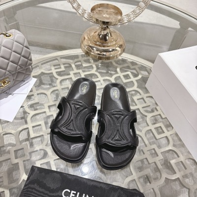 Женские сандалии Celine с логотипом и массивной подошвой