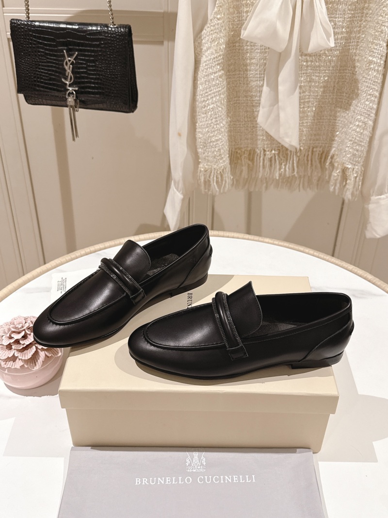 Женские классические мокасины Brunello Cucinelli из натуральной кожи