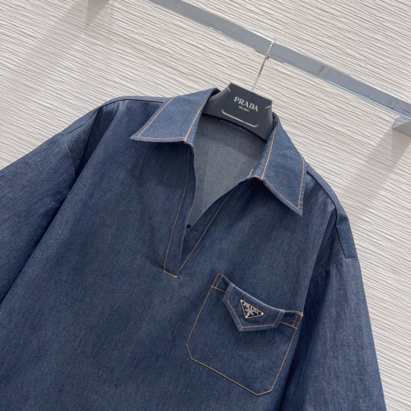 Женская джинсовая рубашка Prada