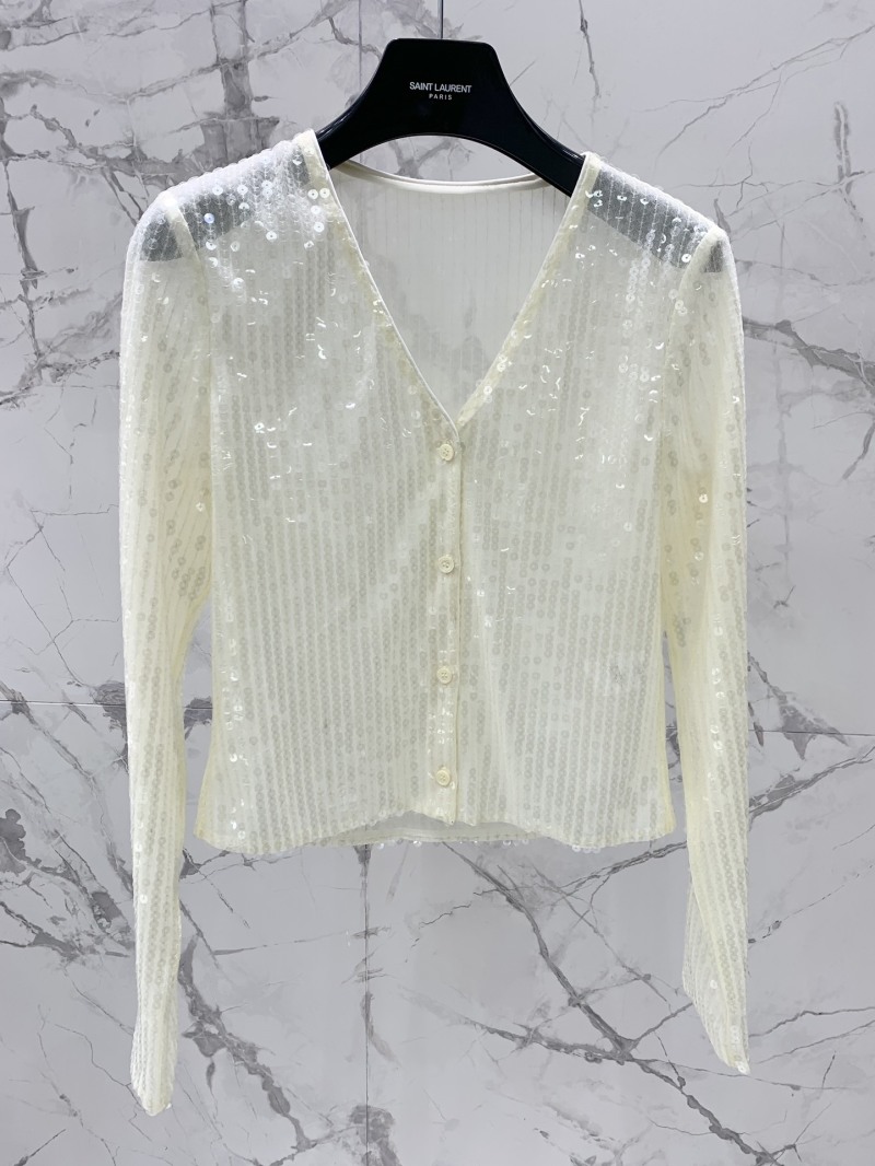 Кардиган с пайетками женский Saint Laurent