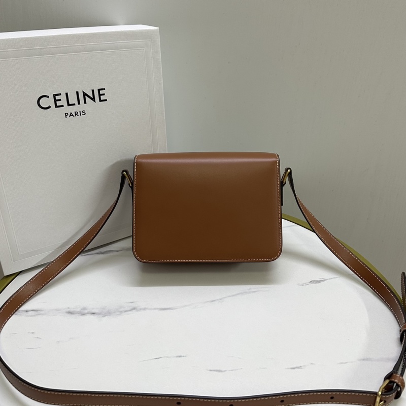 Сумка Celine Mini Triomphe, коричневый