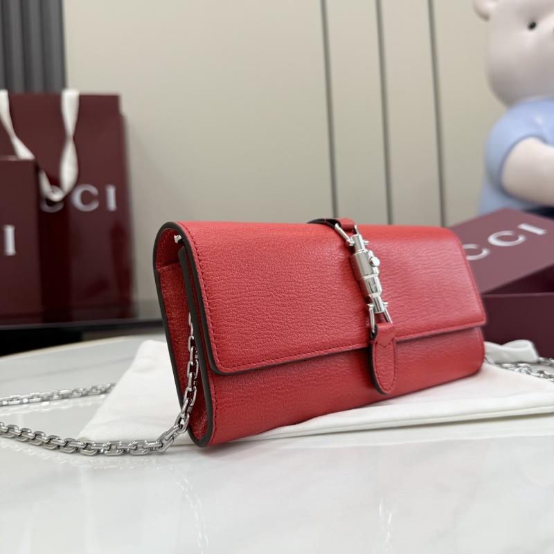 Портмоне Gucci красное с цепочкой