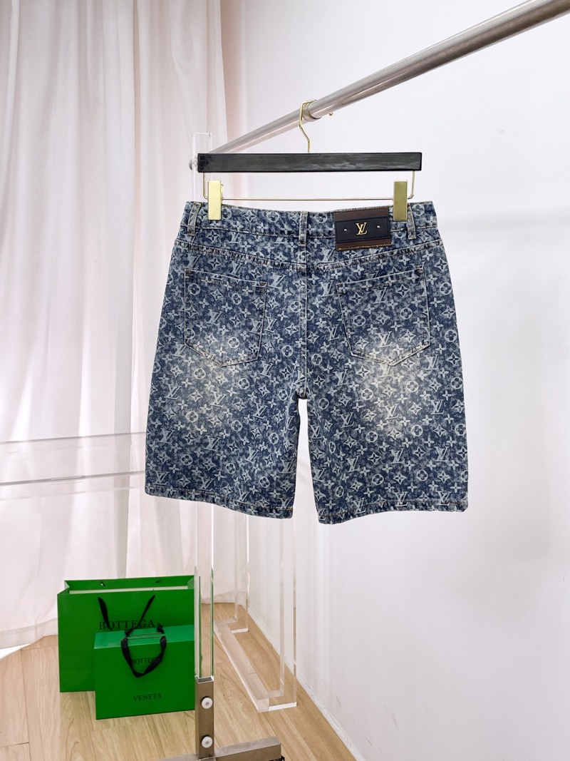 Мужские джинсовые шорты с логотипом Louis Vuitton