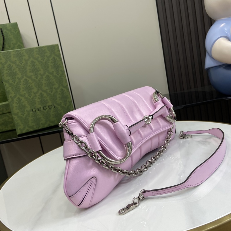 Сумка Gucci розовая с цепочкой