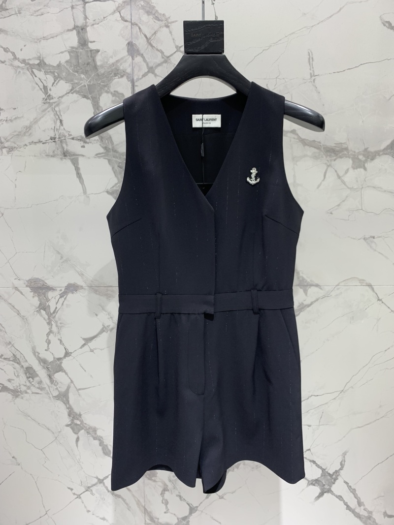Женский комбинезон в морском стиле, чёрный Saint Laurent