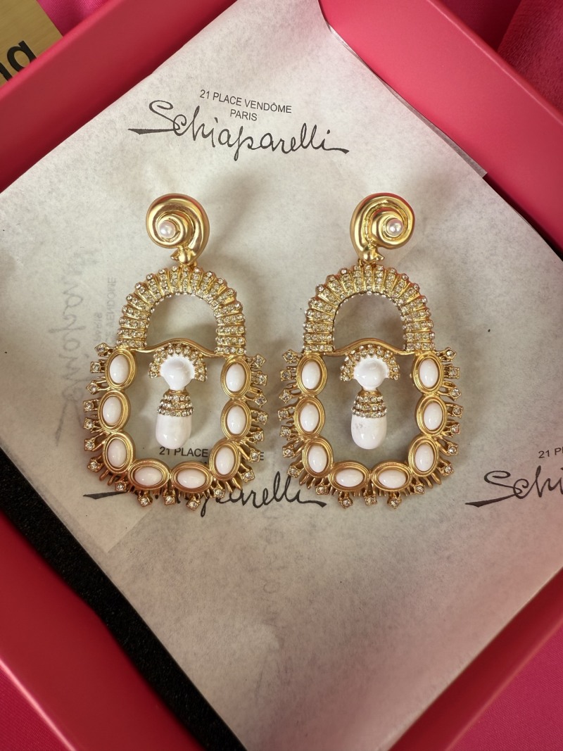 Серьги с жемчугом и кристаллами Schiaparelli
