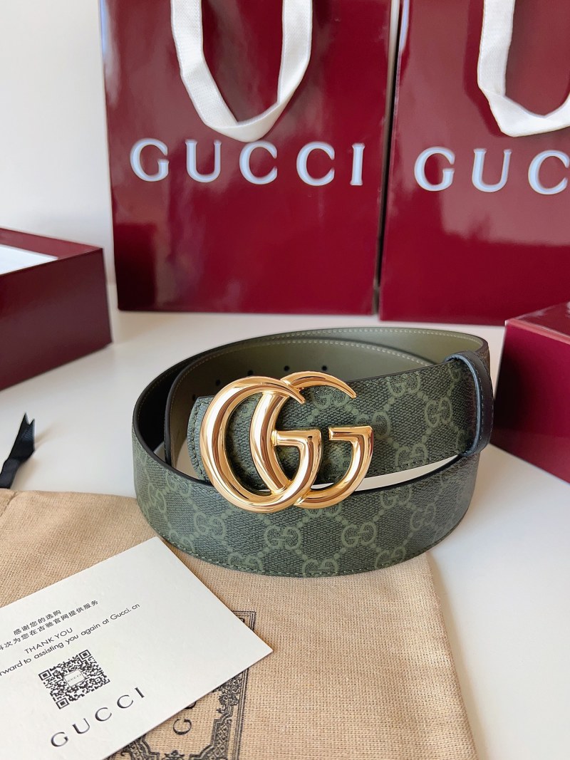Мужской ремень Gucci с пряжкой