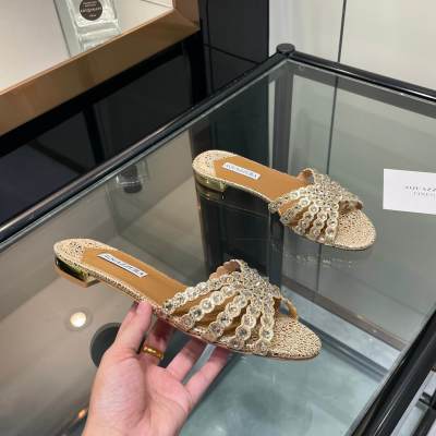 Босоножки женские AQUAZZURA со стразами