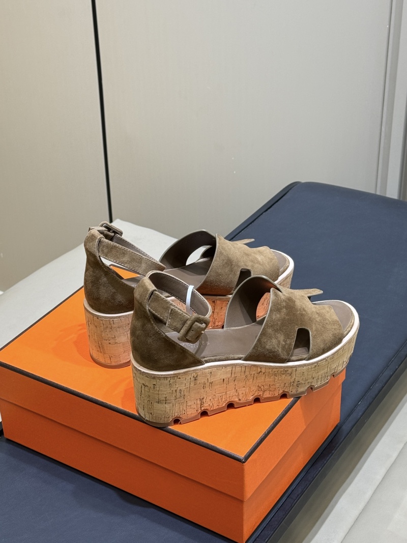 Женские босоножки H на платформе Hermès