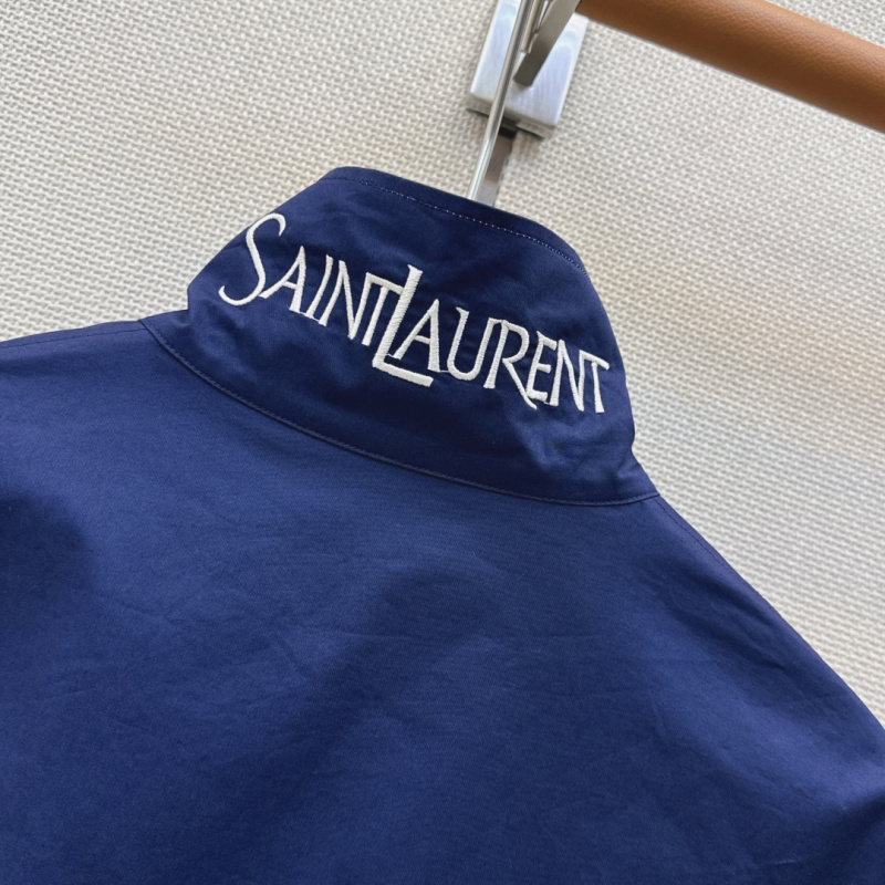 Женский пиджак с контрастным воротником Saint Laurent