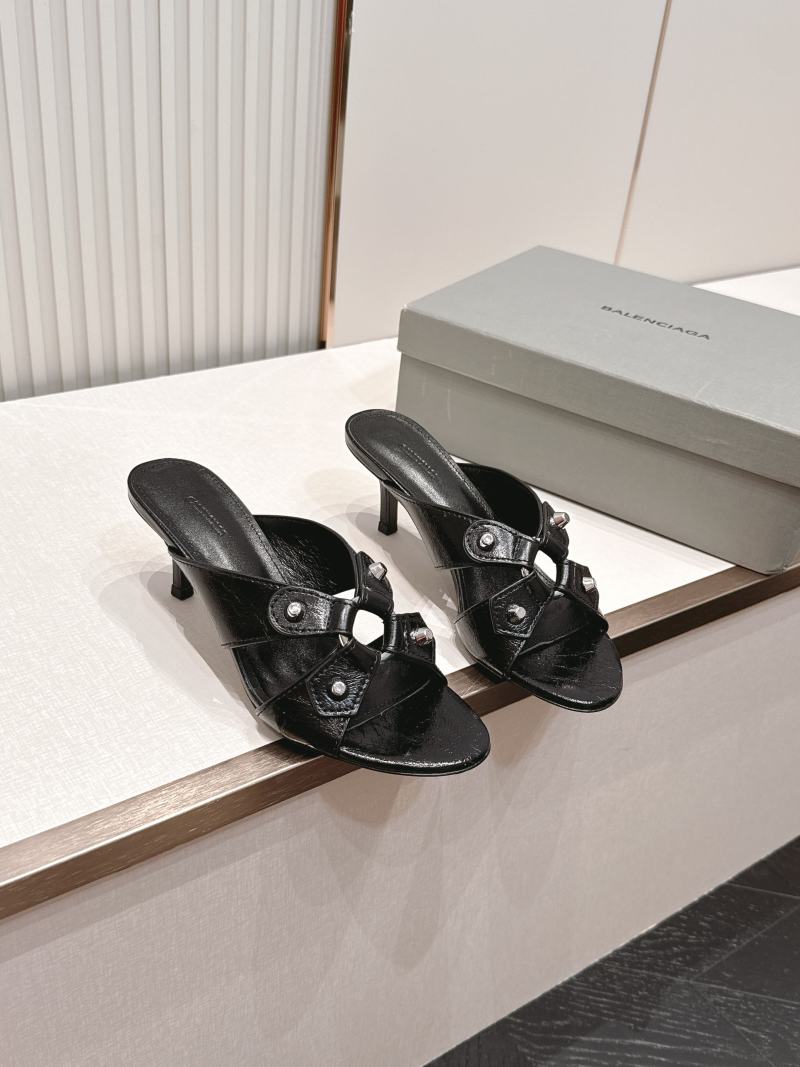 Женские мюли Balenciaga на каблуке с заклепками