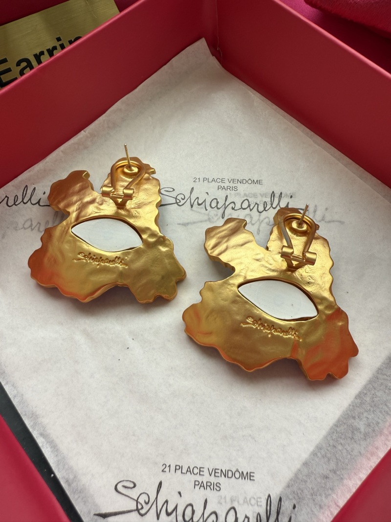 Серьги с глазом и цветочным узором Schiaparelli