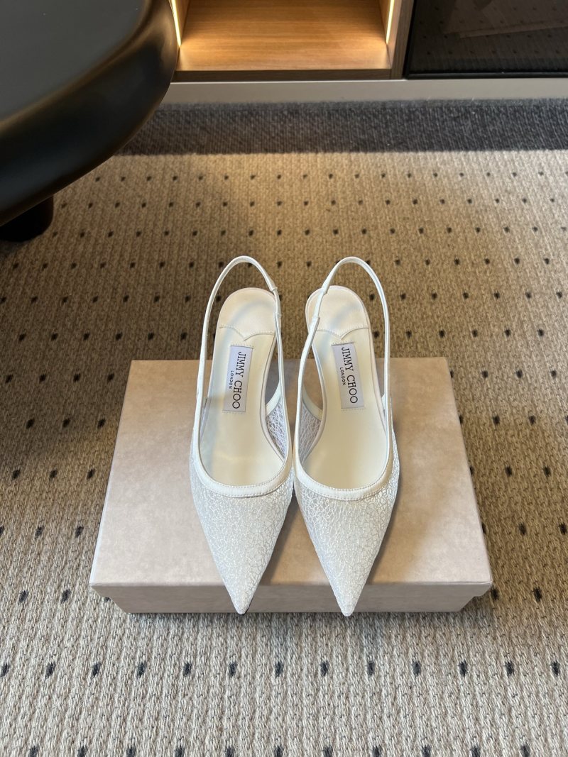 Женские босоножки Jimmy Choo с острым носком и тонким каблуком