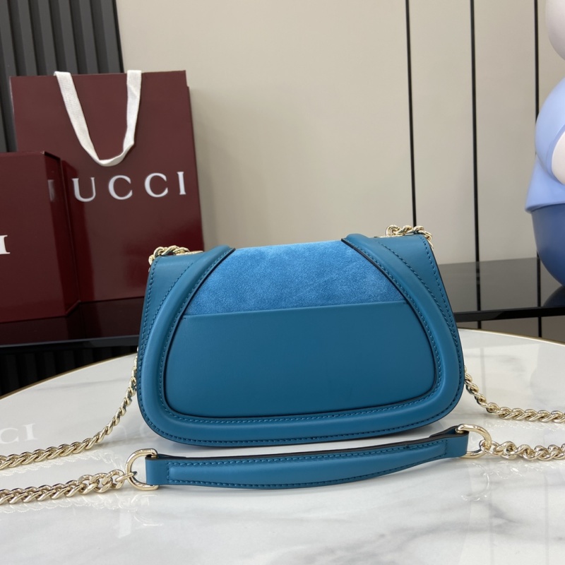 Сумка Gucci синяя с цепочкой
