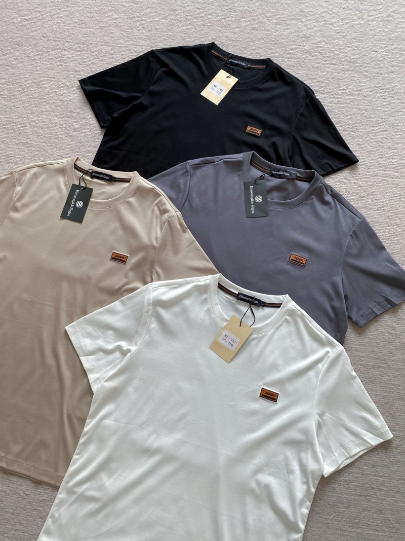 Мужская футболка Ermenegildo Zegna с коротким рукавом и круглым вырезом