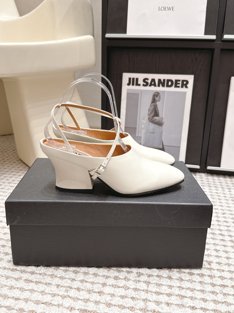 Белые сабо Jil Sander