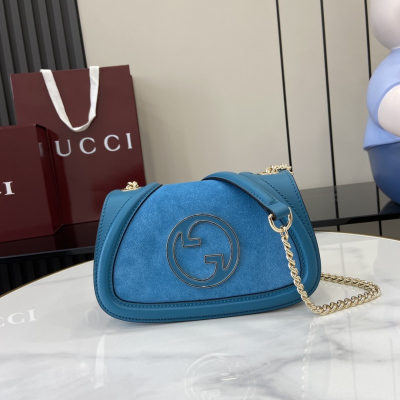 Сумка Gucci синяя с цепочкой