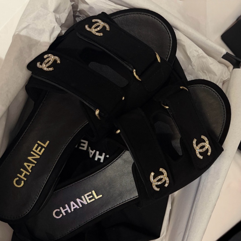 Женские мюли Chanel чёрного цвета