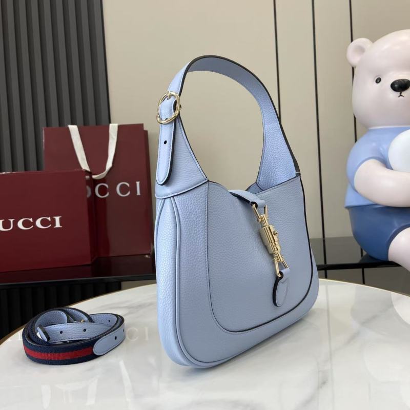 Сумка Gucci голубая с ремнем
