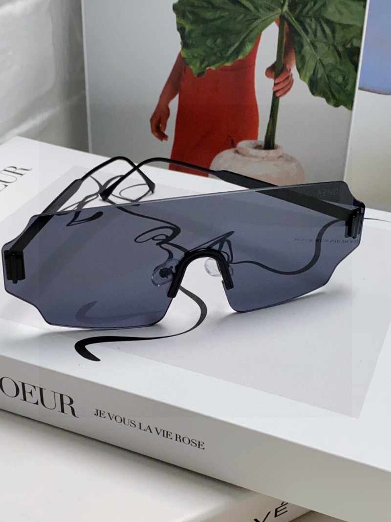 Солнцезащитные очки без оправы Fendi