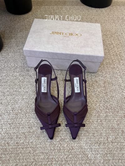 Босоножки Jimmy Choo с бантом и пайетками