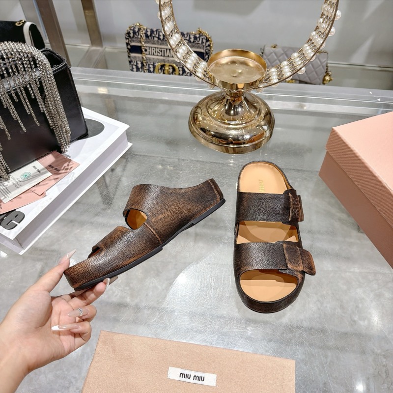 Женские сандалии Miu Miu на платформе с бантом