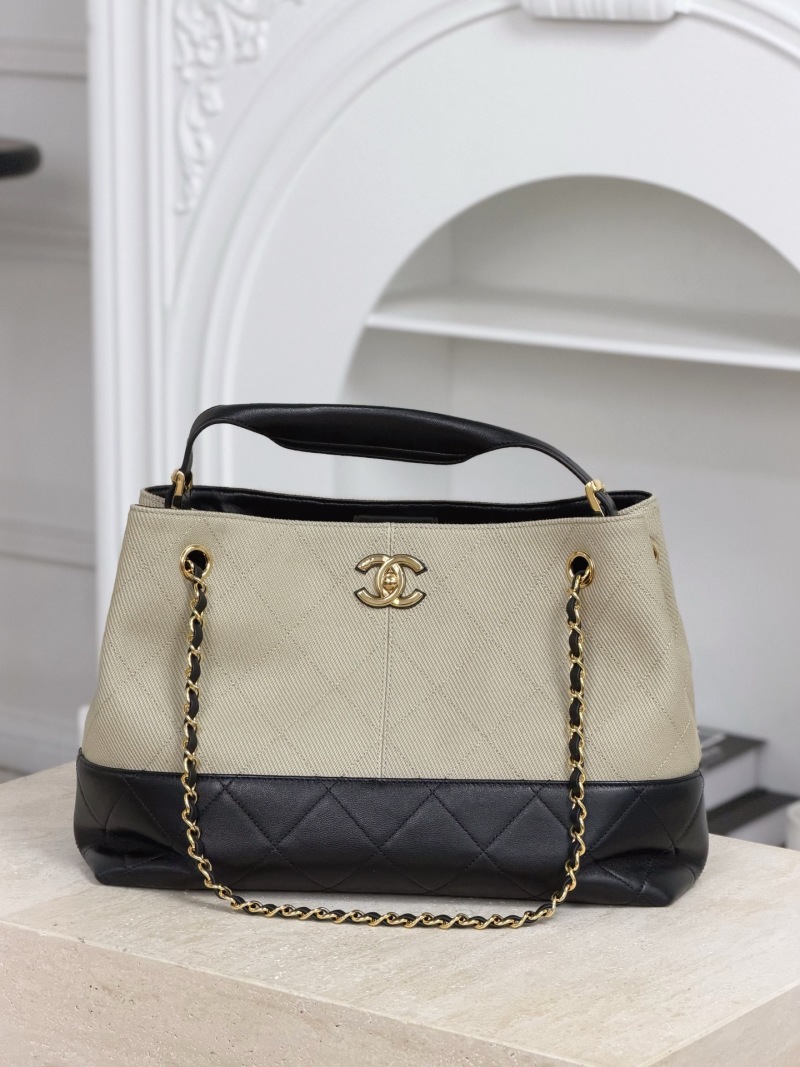 Сумка Chanel с черно-бежевой ромбовидной стежкой