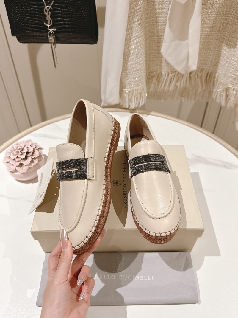 Женские слипоны Brunello Cucinelli из кожи