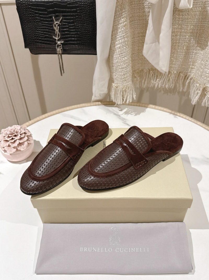 Женские лоферы Brunello Cucinelli с перфорацией