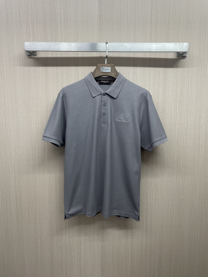 Мужское поло Loro Piana из хлопкового пике с вышивкой