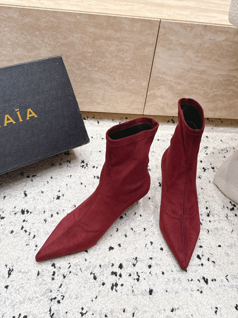 Женские ботильоны ALAIA красного цвета Alaïa