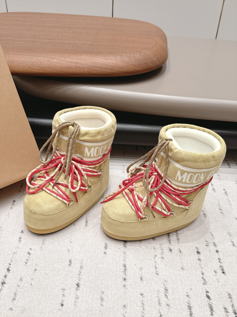 Женские угги Moon Boot с красными шнурками