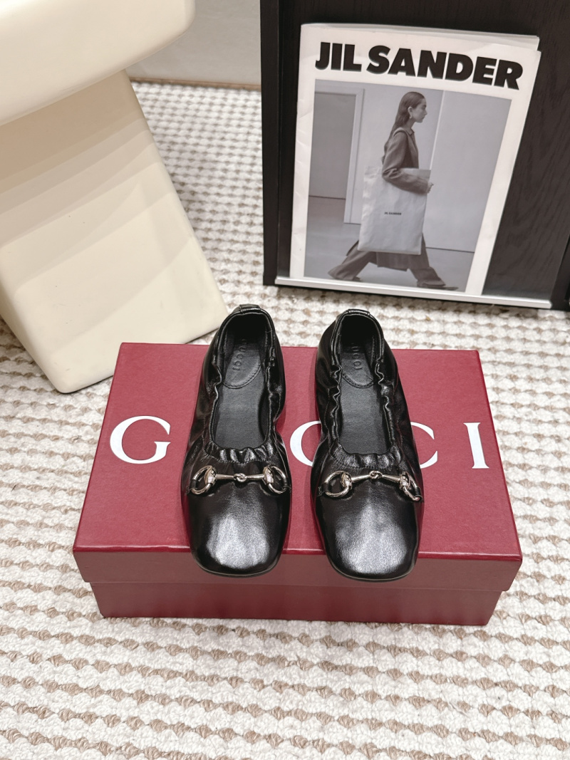Женские черные туфли с квадратным носом Gucci