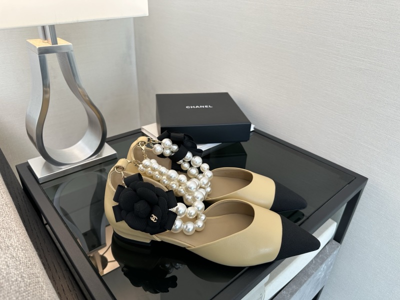Балетки Chanel с жемчужным декором