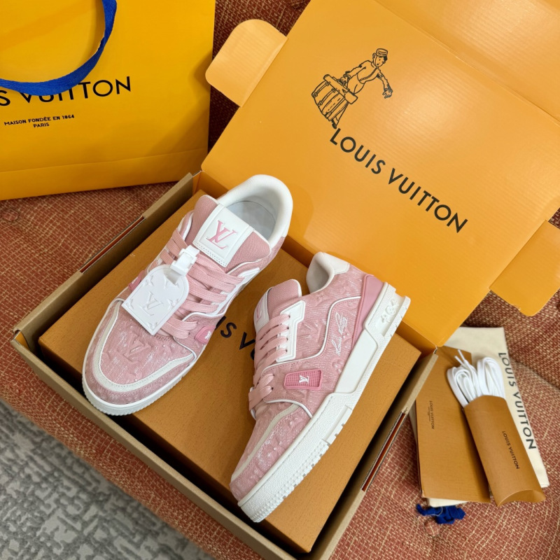 Мужские кроссовки Louis Vuitton Trainer розовые