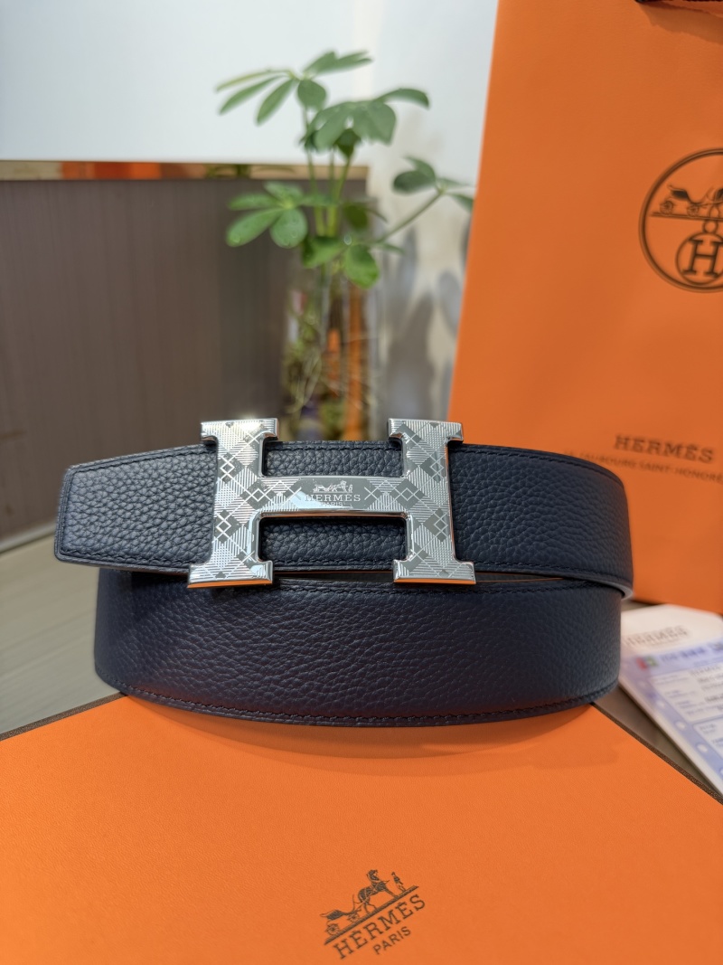 Кожаный ремень H-образной пряжкой Hermès