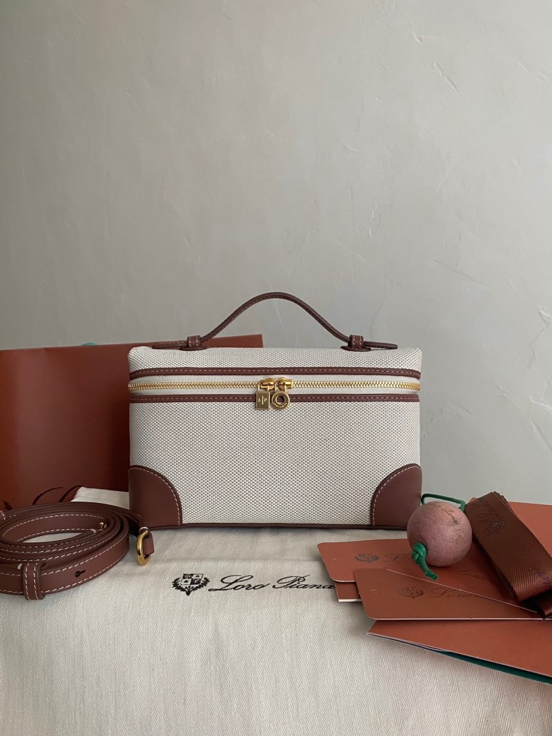 Сумка Loro Piana комбинированная ткань с кожей