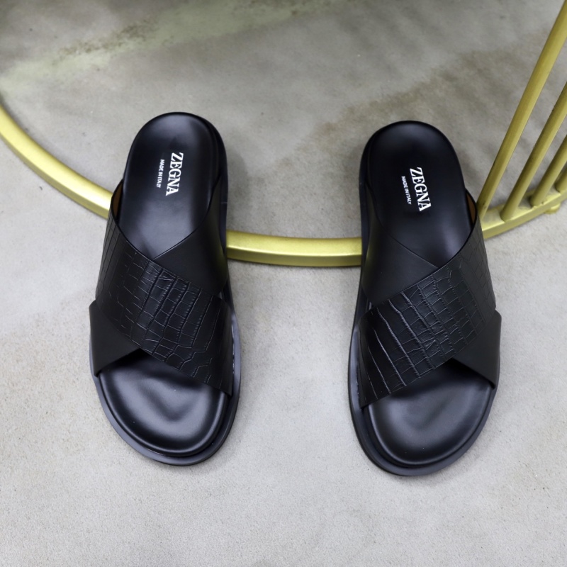 Шлепанцы Zegna черного цвета