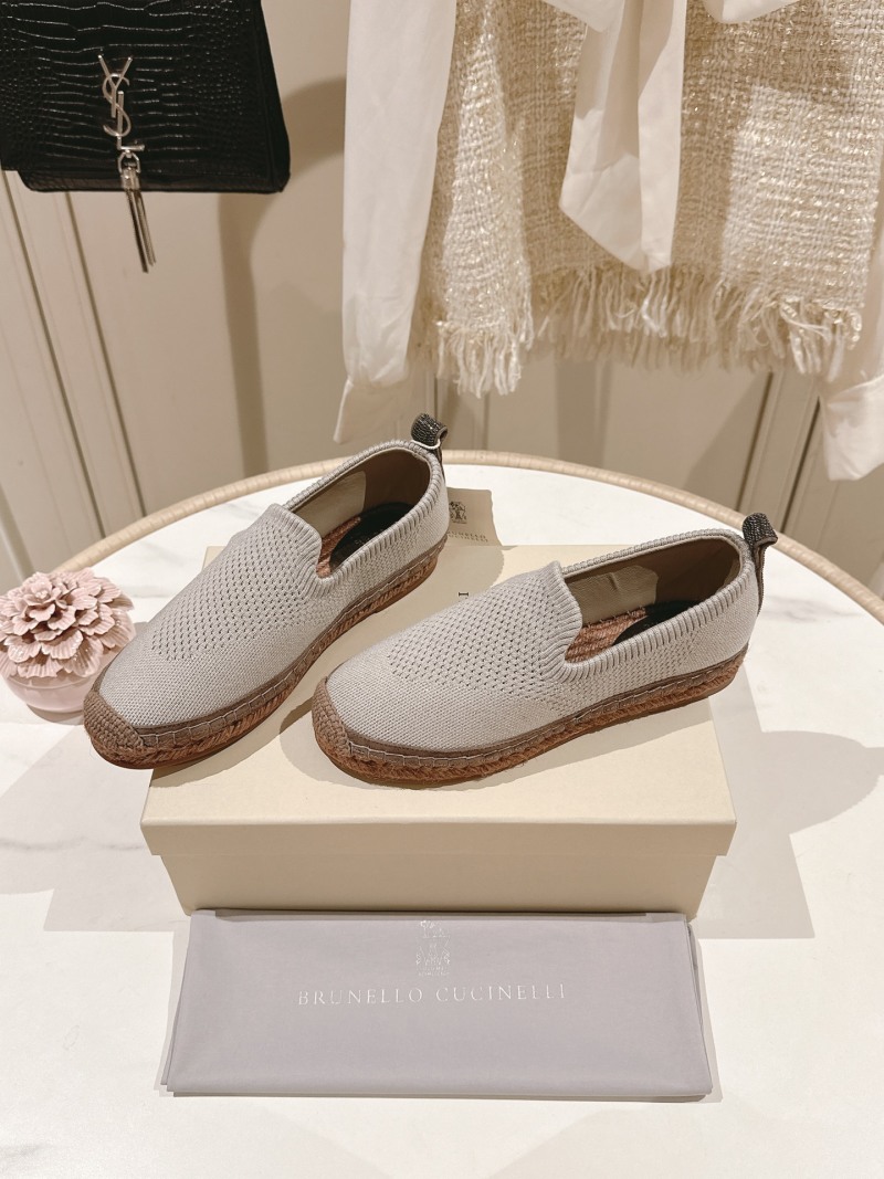 Женские слипоны Brunello Cucinelli с плетеным дном