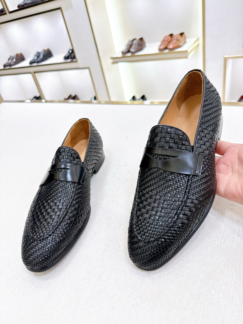 Bottega Veneta Плетеные черные лоферы