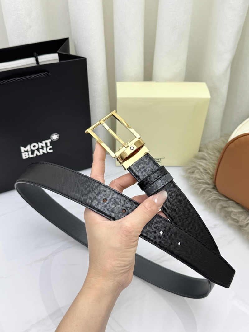 Мужской ремень из натуральной кожи Montblanc