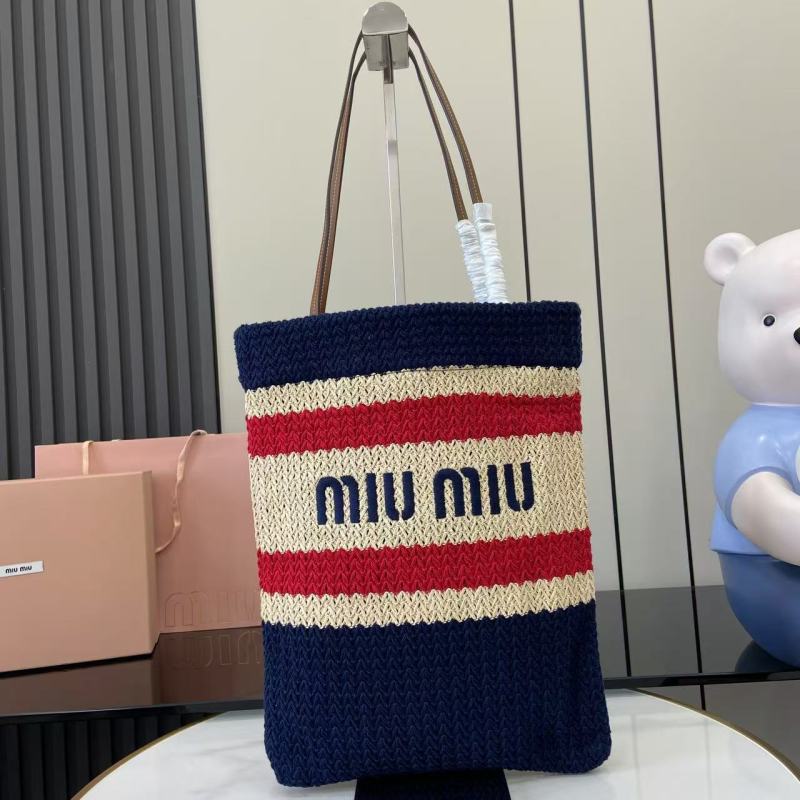 Сумка-тоут Miu Miu вязаная с принтом