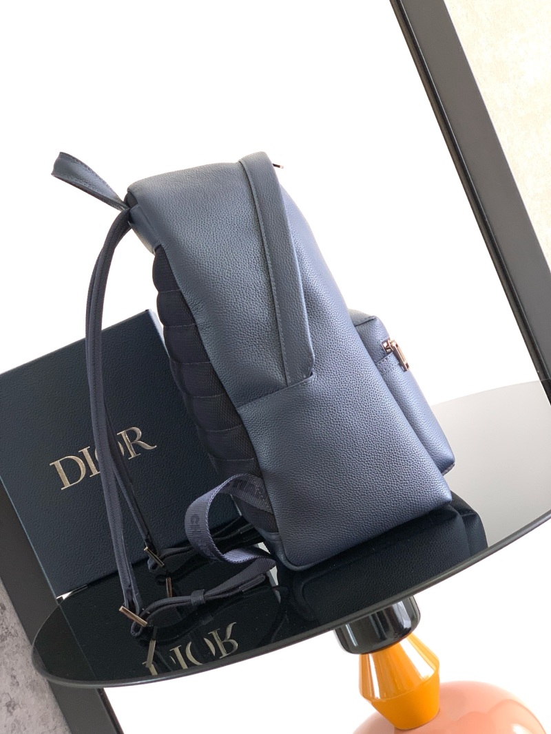 Мини-рюкзак Dior синий с надписью