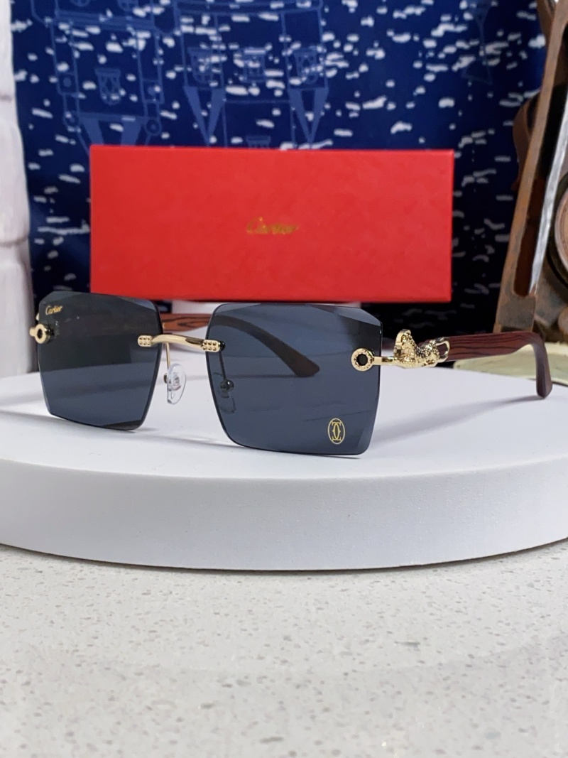 Очки Cartier без оправы в стиле Y2K
