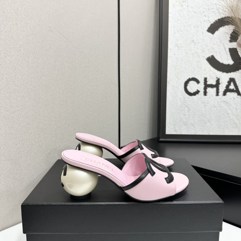 Женские мюли на шарообразном каблуке Chanel
