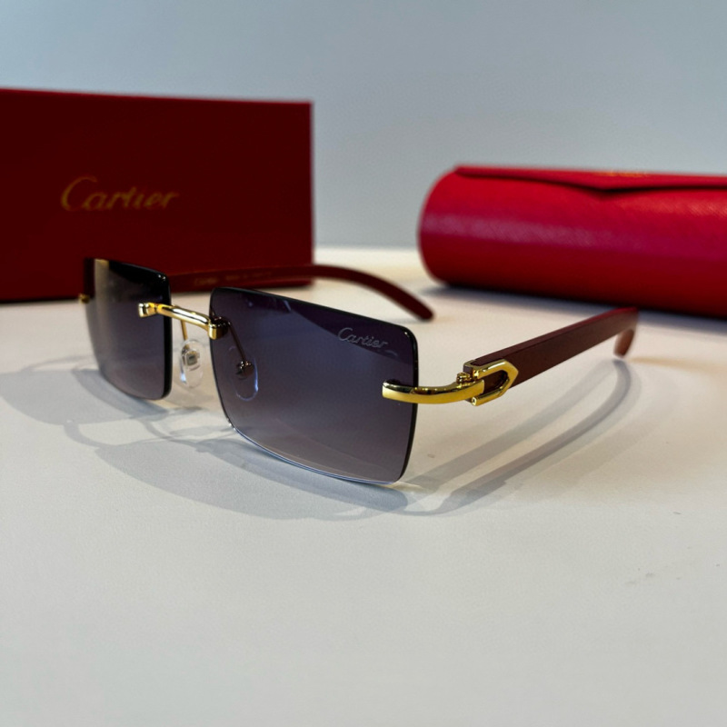 Солнцезащитные очки без оправы Cartier