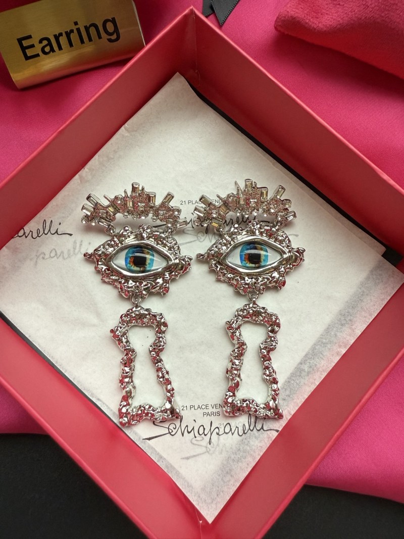 Серьги с глазом и ключом Schiaparelli