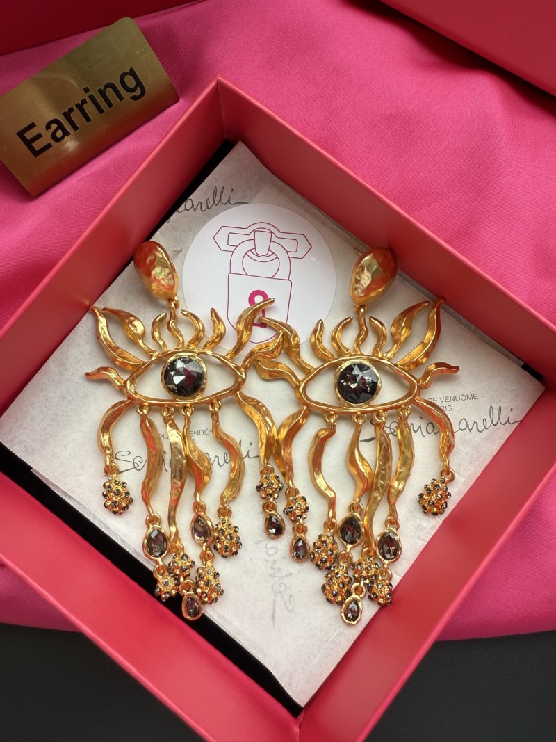 Серьги Schiaparelli с глазами и кристаллами